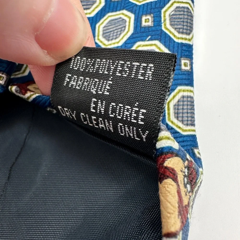 Looney Tunes Pointed Necktie Blue Brown Tasmanian Devil‎ Classic TAZ